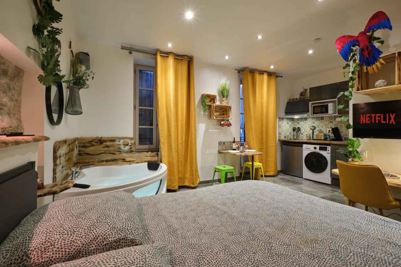 Place Carnot - Studio Tout Equipe Avec Jacuzzi Proche Toutes Commodites Carcasona Exterior foto